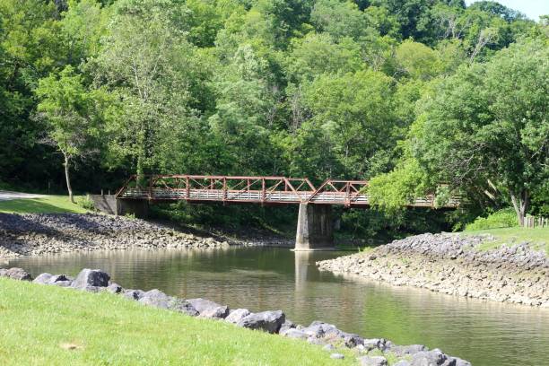 istock Metal Footbridge in Park 1165095807
