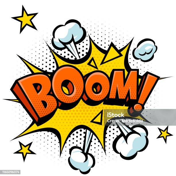 Boom Effect Vector Stock Illustration - Download Image Now - Comic Book, Cartoon, Exploding