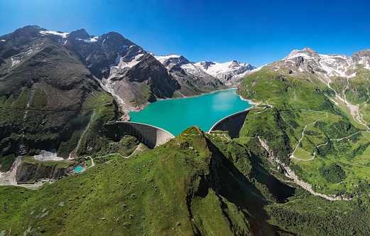 France. Serre Poncon. Hautes-Alpes. Serre-Poncon lake. Barrage. EDF power station