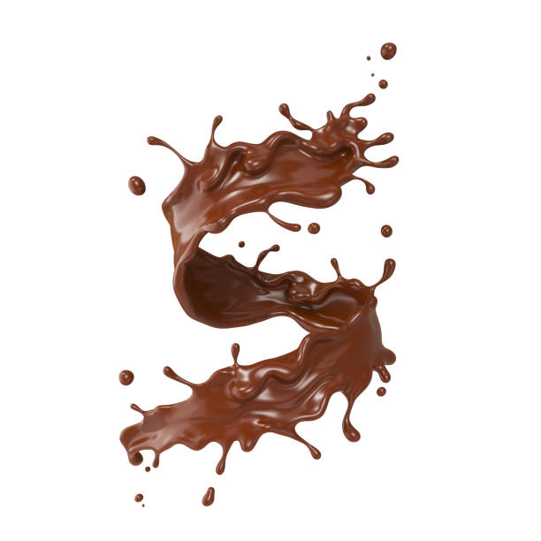 istock white milk spiral jet splash on white background. 1165098688
