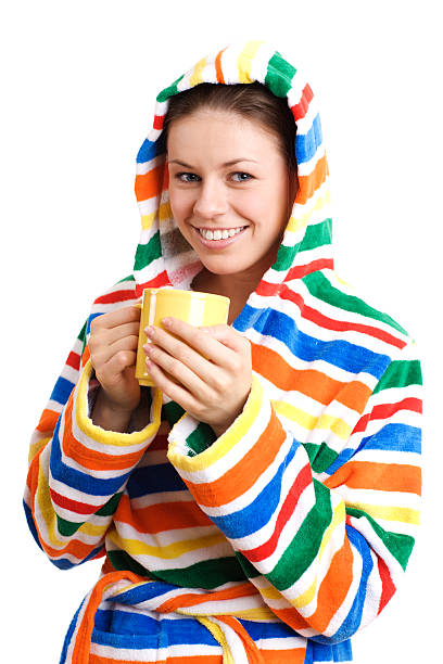 istock Young woman relaxed after bath 116510160