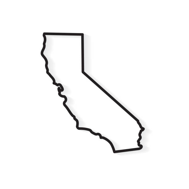 illustrazioni stock, clip art, cartoni animati e icone di tendenza di mappa della california - san francisco county immagine