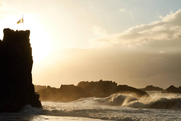 Sunset at Playa de el Bollullo in Tenerife