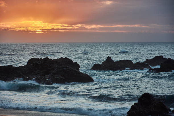 istock Sunset at Playa de el Bollullo in Tenerife 1165110485