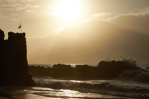istock Sunset at Playa de el Bollullo in Tenerife 1165110530