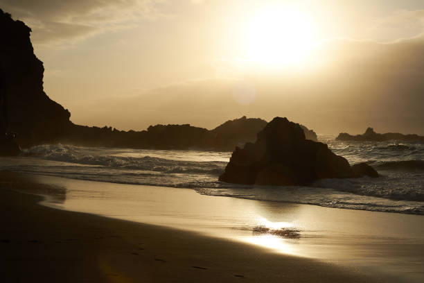 istock Sunset at Playa de el Bollullo in Tenerife 1165110535