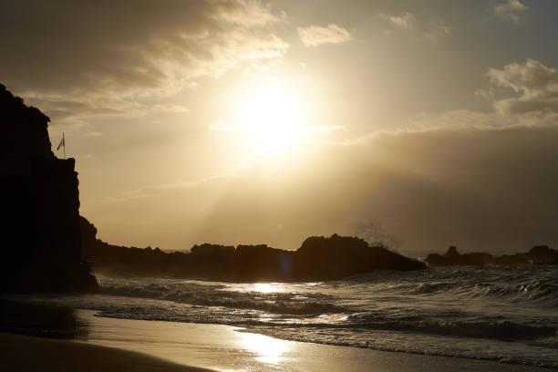 istock Sunset at Playa de el Bollullo in Tenerife 1165110536