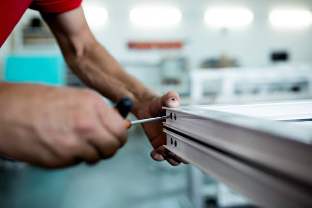 istock Hard work in aluminium and pvc factory 1165110883