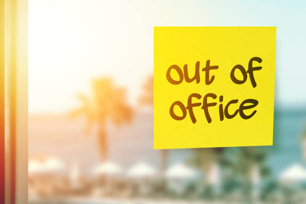 Taking a break from work Out of office concept