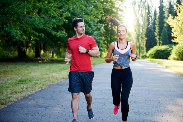 istock Running with partner make it is more pleasure 1165112640