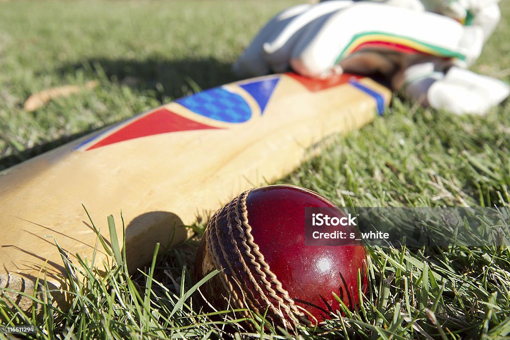 Equipo de críquet - Foto de stock de Bate de críquet libre de derechos