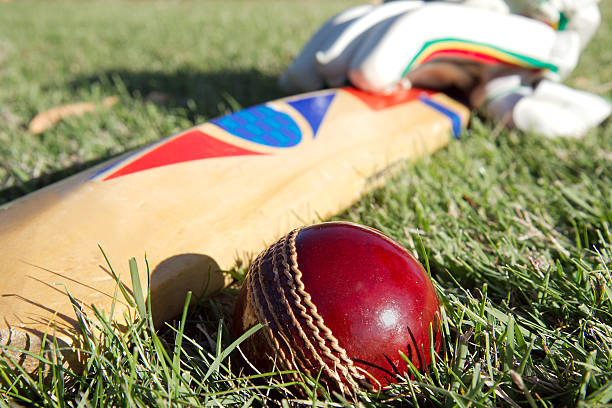 Attrezzatura di Cricket - foto stock
