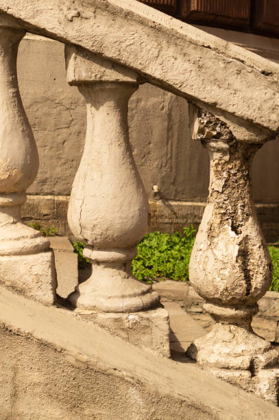 istock Stone balustrade. railing with antique pillars. classic architecture 1165114387