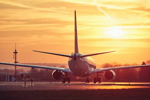 istock Airplane is taxiing to runway 1165116059