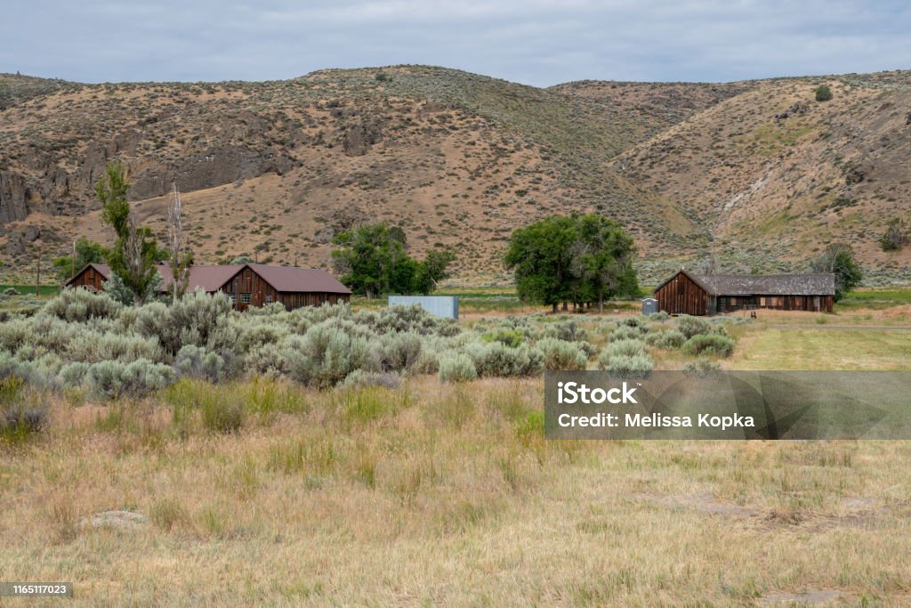 View of the Tulelake Internment Camp (Camp Tulelake), a War Relocation Center during WW2 for for the incarceration of Japanese Americans Modoc County - California Stock Photo