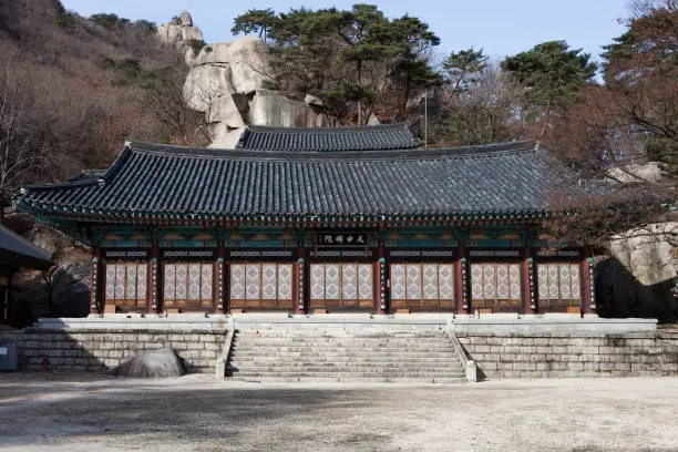 Mangwolsa Temple in Uijeongbu-si, South Korea.