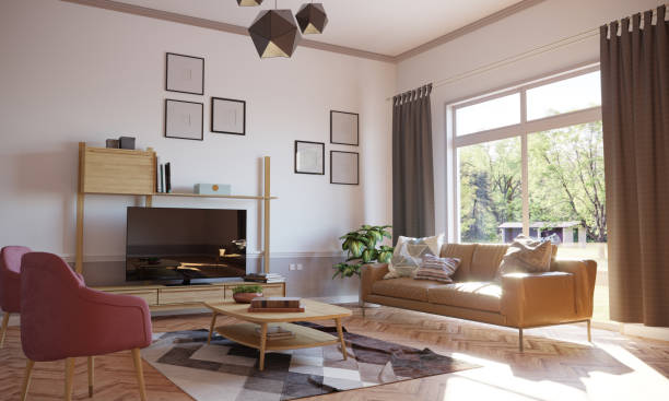 istock Minimalist Living Room Interior 1165118937