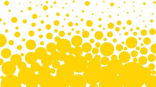 gelbe blasen hintergrund - bubbles stock-grafiken, -clipart, -cartoons und -symbole