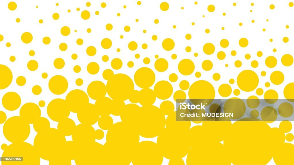 Gele bubbels achtergrond - Royalty-free Bel - Vloeistof vectorkunst