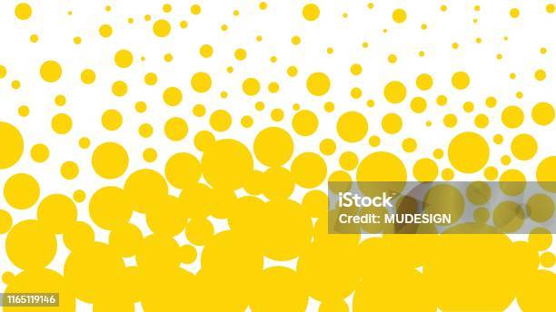 Gele Bubbels Achtergrond Stockvectorkunst en meer beelden van Bel - Vloeistof - Bel - Vloeistof, Print, Bier