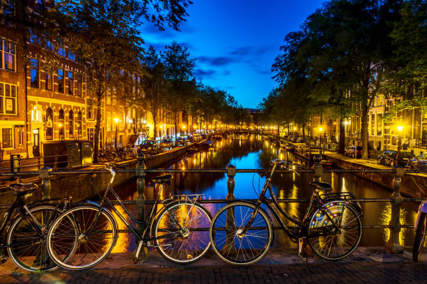 istock Amsterdam at night, the Netherlands 1165120385