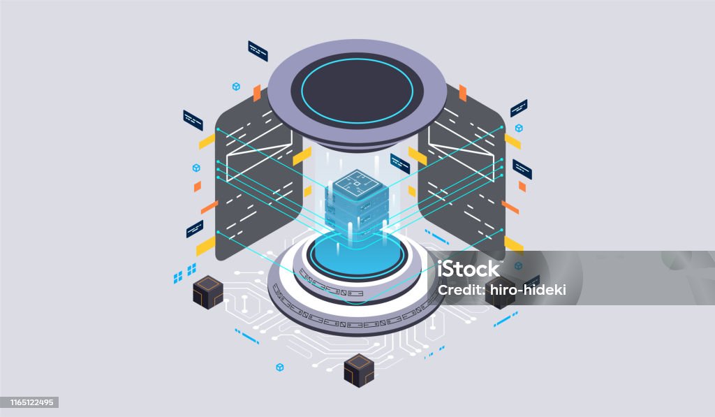 Isometric Design Concept Virtual Reality And Augmented Reality Software ...