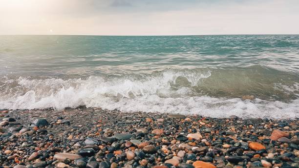 sea ​​holiday, pebble beach on the sea