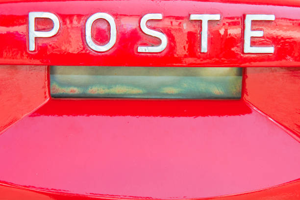 Old red metal post box