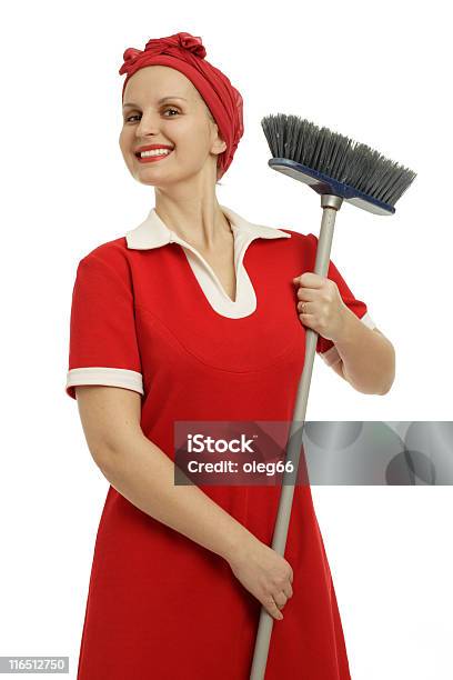 Foto de Housemaid e mais fotos de stock de Adulto - Adulto, Contente, Empregrada de limpeza