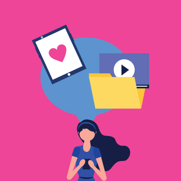 istock Avatar woman and social media design 1165128467