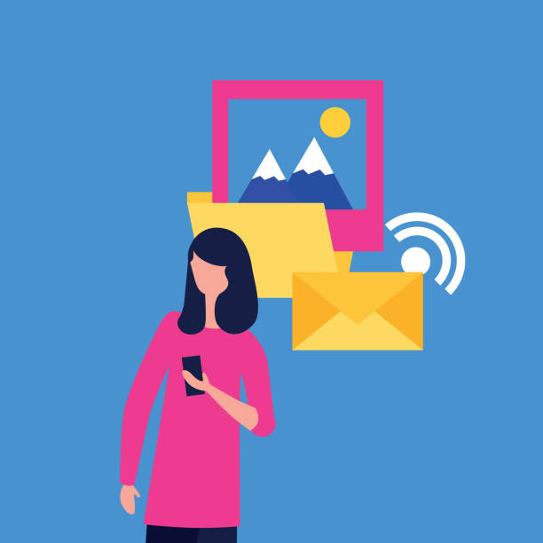 istock Avatar woman and social media design 1165128485