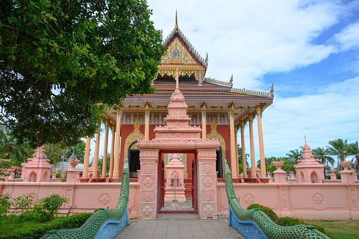 Kaew Phichit temple. tourist landmark famous attraction in Prachinburi province, Thailand.
