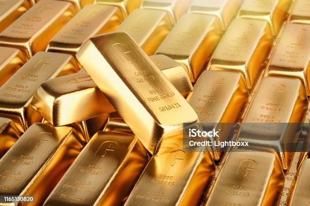 Goldbarren Stockfoto und mehr Bilder von Barren - Geld und Finanzen - Barren - Geld und Finanzen, Block - Form, Digital generiert