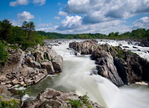 istock Waterfall at Great Falls Park, Virginia - Summer Day 1165131507