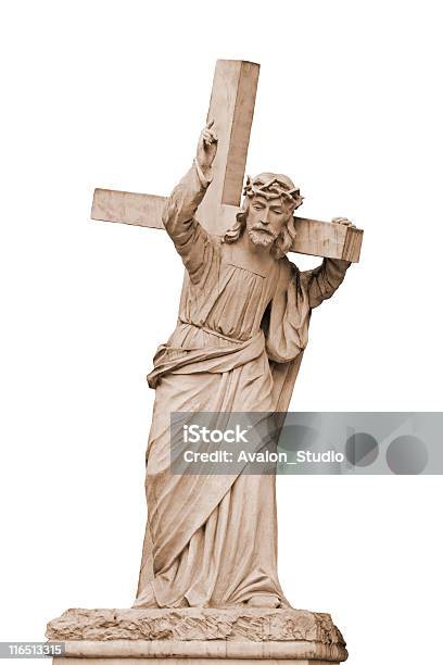 Jesus Stone Stock Photo - Download Image Now - Adult, Cemetery, Christianity