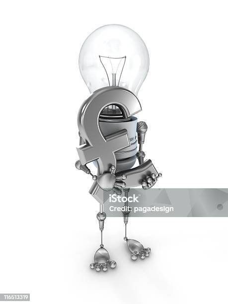 Lampadina Robot - Fotografie stock e altre immagini di Lampadina - Lampadina, Robot, Affari