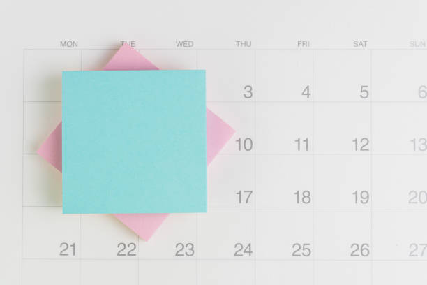 Blank calendar pages - Yellow