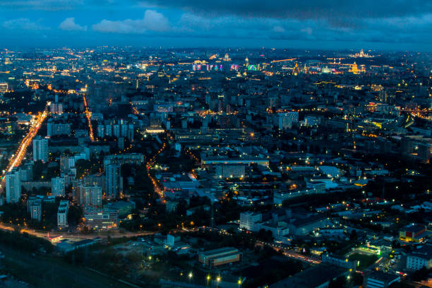 istock Top view of the night city 1165138713