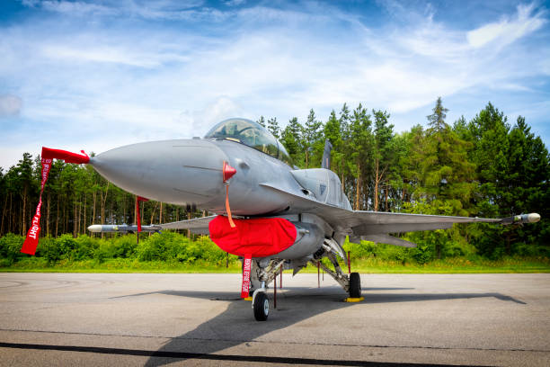 istock Military jet aircraft F-16 1165138983
