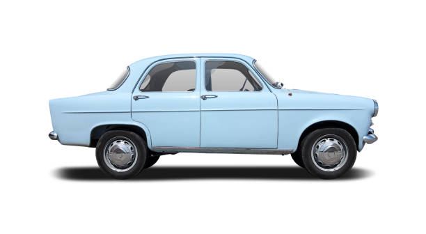 voiture italienne classique - blade white blue transportation photos et images de collection