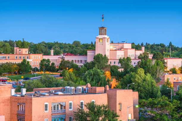 santa fe, nouveau-mexique, etats-unis - santa fe new mexico photos et images de collection