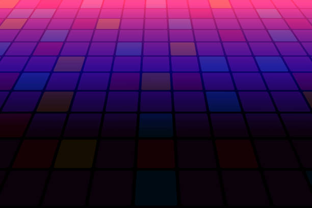 Illustration of a dance floor amongst starry open space. Vector Illustration of a dance floor amongst starry open space. Vector. minecraft floor patterns stock illustrations