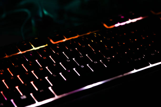 istock Close up of glowing computer keyboard 1165143619