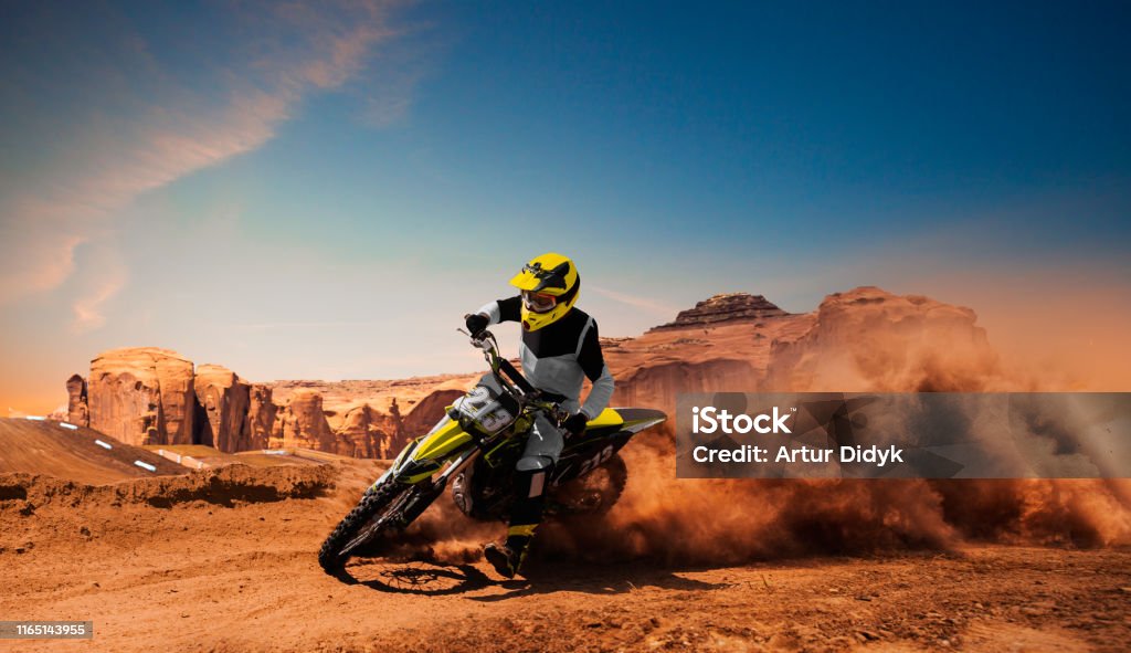 Motocross Motorcycle Stock Photo