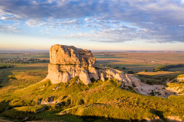 jail rock sur nebraska panhandle - nebraska midwest usa farm prairie photos et images de collection