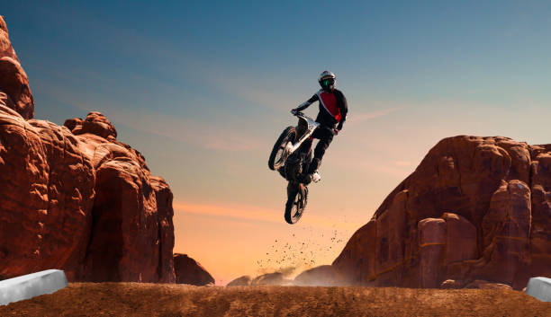 motocross - dirt stunt foto e immagini stock