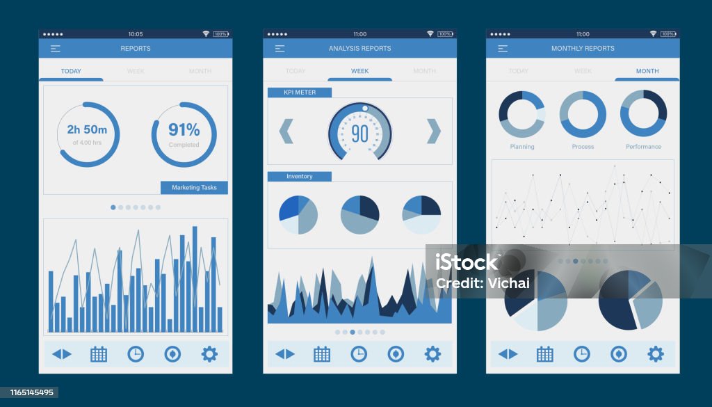 Report Mobile App Infographic Report Design App