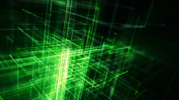 istock 3D illustration of network connection dots and lines. Technology background. 1165146113