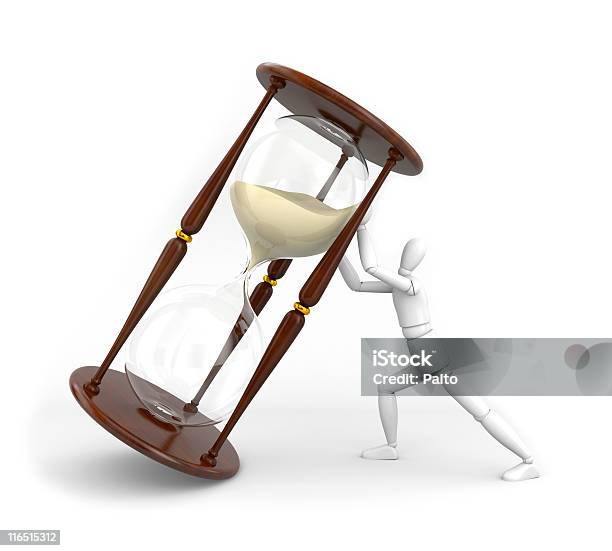 The Person Turns Hourglass Stock Photo - Download Image Now - Cut Out, Hourglass, Antique