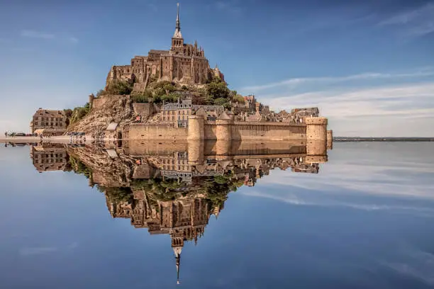 Mont Saint Michel, an UNESCO world heritage site in Normandy, France